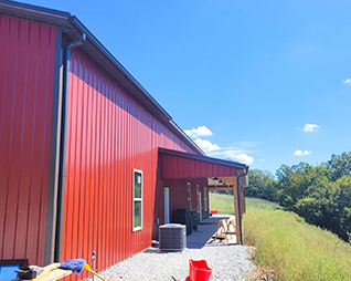 Custom Powder Farm Siding